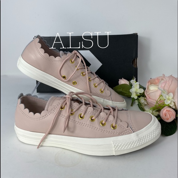 Converse Ctas Low Top Leather Particle Beige W - Picture 2 of 8